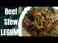 Haitian Dish | The Best Beef Stew Spinach (Legume) Recipe with White Rice | Kuisine Kreyol