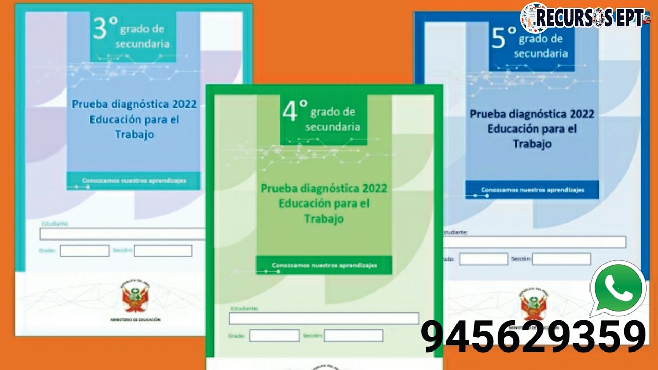 Evaluación Diagnóstica 2022 Educación Para El Trabajo 3°, 4° Y 5° Grado ...