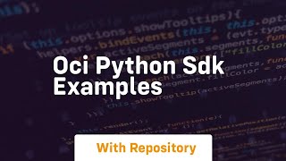 oci python sdk examples