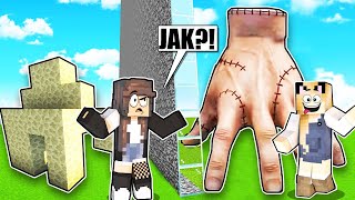 OSZUKUJĘ CHICĘ W Budowaniu RĄCZKA WEDNESDAY w  MINECRAFT!😂| Bella i Chica