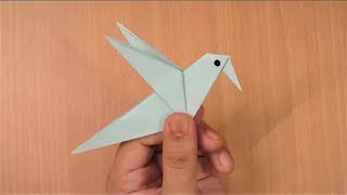 How to Make an Origami Paper Bird - 1 | Origami/ Paper Folding Craft Video & Tutorials.