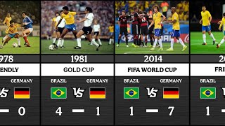 BRAZIL VS GERMANY HEAD TO HEAD ALL MATCHES RESULTS | Germany 🇩🇪 VS Brazil 🇧🇷