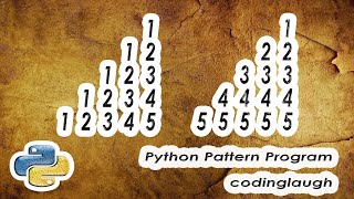 Mirrored Right Triangle || Number Pattern || Python Pattern Program || Bangla (বাংলা)