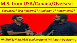 MS outside India || Hrishikesh Bhagat (University Of Michigan-Dearborn) Shares his Experiences