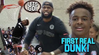 BRONNY James Jr FIRST EVER DUNK IN CHAMPIONSHIP GAME!!! He’s ONLY 13!!