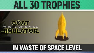 Goat Simulator: Waste of Space - All 30 Trophy Collectibles 🏆 NERD! Trophy / Achievement Guide