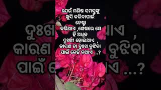 ଯେଉଁ ମଣିଷ ସମସ୍ତଙ୍କୁ ଖୁସି କରିବାପାଇଁ ଚେଷ୍ଟା କରିଥାଏ ,ଶେଷରେ ସେ ହିଁ ଅଧିକ ଦୁଃଖୀ ହୋଇଥାଏ  !