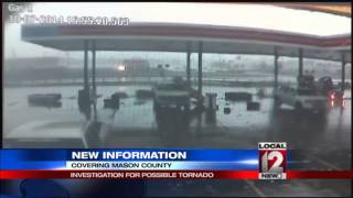 Surveying storm damage in Mason County