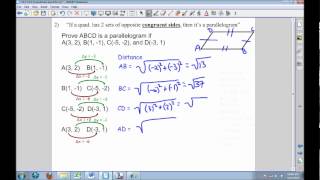 Coordinate Geometry Proofs (parallelograms)