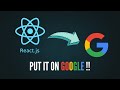 How to Rank Your React Site on Google (Step by Step) | Indexing your site on Google