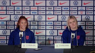 WORLD CUP MEDIA AVAILABILITY: Lynn Williams and Lindsey Horan