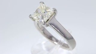 2.25CT Princess Diamond Engagement Ring GIA Cert/Appr $25K $11,000