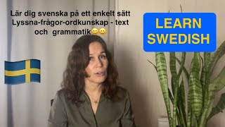 Lär dig svenska med en TEXT om Lisas yrkesval  - LYSSNA, FRÅGOR,ORDKUNSKAP GRAMMATIK. Del1 av 2