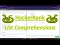 HackerRank (Python): List Comprehensions