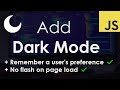 Dark Mode with CSS and JavaScript