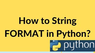 String formatting python || format function in python