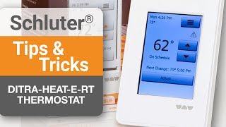 How to program the DITRA-HEAT-E-RT Thermostat