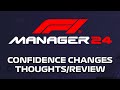 Thougths on Confidence Changes of 1.8 - F1 Manager 24