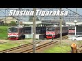 Jalur Penuh..!!! Aktivitas Kereta KRL di Stasiun Tigaraksa