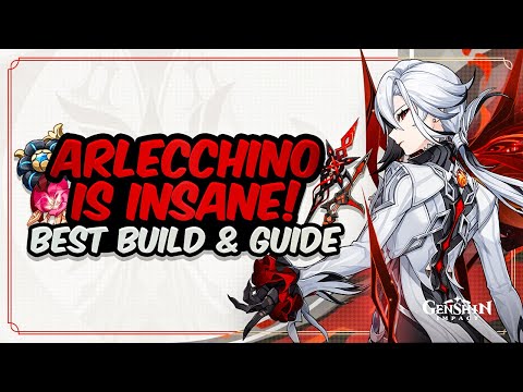 Genshin Impact: Arlecchino Building, Weapons and Artifacts