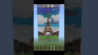 pixel art EIFFEL TOWER 🗼 MINECRAFT #shorts