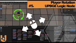 UPBGE Wonder Egg X Vampire Survivors #5 | Player Rotation | Logic Node | Nhij Quang