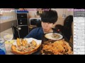 중3bj파투의 신메뉴 미스터따블퐈피자 u0026불닭볶음면 치즈 먹방 eating show