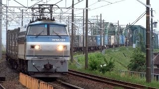 JR貨物 EF66-124 (遅れ5067レ スーパーグリーンシャトルライナー) 穂積駅