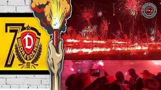 ⚫🟡 70 JAHRE Dynamo Dresden || Celebrated With Fireworks in Dresden | 3liga