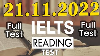 IELTS READING PRACTICE TEST 2022 WITH ANSWER | 21.11.2022