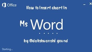 How to insert a chart in #ms #word step by step by @dakshvanshigovind1016