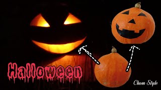 DIY แกะสลักฟักทอง ฮาโลวีน | How to make Halloween Pumpkins |Halloween 2019  EP. 3 | Chom Style