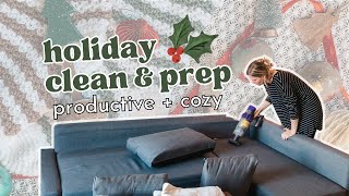 CHRISTMAS PREP W/ ME│cleaning, Christmas decorating, holiday coffee recipe, cozy + productive vlog 🌲