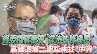 綠委提案控蔣萬安「違法抄錄疫苗機密」  高端遭爆二期臨床找「中資」 薛瑞元:不清楚【TVBS說新聞】20221024