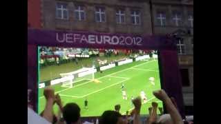 Greece Poland PENALTY Euro 2012 reaction of Wrocław