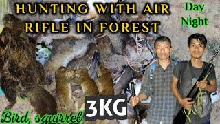 Hunting birds and squirrel in forest || Hunting in the wild day and night || Wild Adventure Trips||