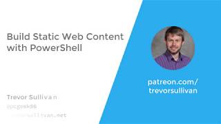 Build Static Web Content with PowerShell