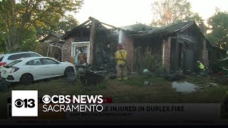 2 people hurt in Sacramento County duplex fire