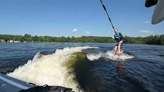 Skim-style Wakesurfer (Andy's first skim rides) 2021 212XD Yamaha