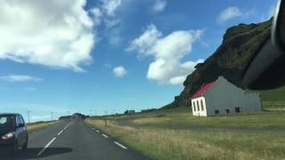 Driving by Drangshlid guesthouse, Iceland