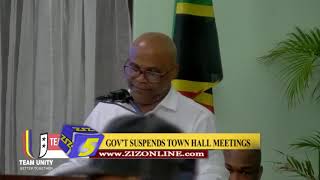 Gov't Suspends townhall meetings