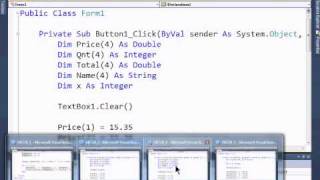 Visual Basic 2010 Express Tutorial 28 - MultiDimensional & Parallel Arrays