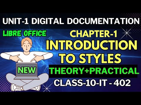 Applying Styles In A Document Class 10 | Libre Office | Chapter-1 ...