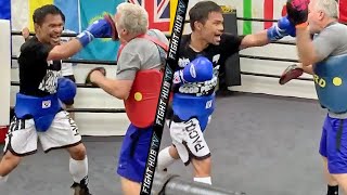 MANNY PACQUIAO EXPLOSIVE ON THE MITTS! LOOKING FAST & FLUID PREPARING FOR ERROL SPENCE JR