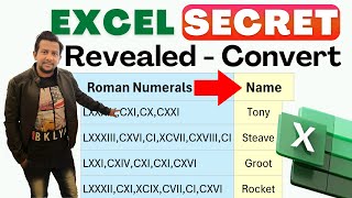 Secret Trick to Convert Roman Numerals to Text in Excel | Convert Roman Numerals to Name in MS Excel