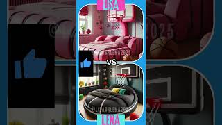 #choose Lisa Or Lena Pink 🩷 Vs Black 🖤 Bedroom Home 🏡🏠 #lisaorlenahome #pink #vs #black #tiktok