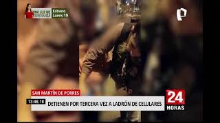 SMP: detienen por tercera vez a ladrón de celulares