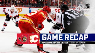 Senators @ Flames 1/9 | NHL Highlights 2024