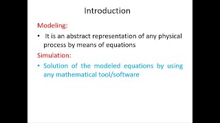 PROCESS MODELLING AND SIMULATION