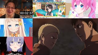 進撃の巨人 3期 15話(52話) リアクション 同時視聴 - Attack on Titan Season 3 Episode 15 Reaction Mashup